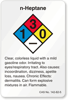 n Heptane NFPA Chemical Label