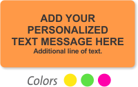 Fluorescent Label Template, Write Personalized Message