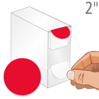 Red Color Coded Label