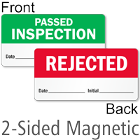 2 Sided Magnetic Status Labels