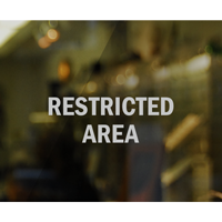 Restricted Area Vinyl Die Cut Glass Window Decal
