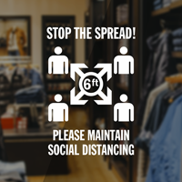 Stop The Spread Please Maintain Social Distancing Social Distancing Die Cut Window Decal