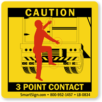 3 Point Contact Labels  Trailer Swing Doors