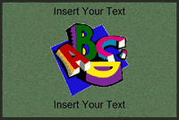 Custom School Floor Mat, Abc, 2' x 3'