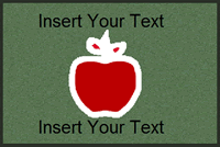 Custom School Floor Mat, Apple, 2' x 3'
