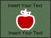 Custom School Floor Mat, Apple, 3' x 4'