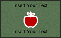 Custom School Floor Mat, Apple, 5' x 8'