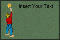 Custom School Floor Mat, Reach For Stars, 2' x 3'