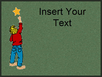 Custom School Floor Mat, Reach For Stars, 3' x 4'