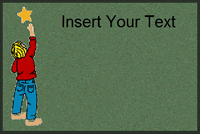 Custom School Floor Mat, Reach For Stars, 4' x 6'