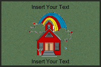 Custom School Floor Mat, Rainbow, 2' x 3'