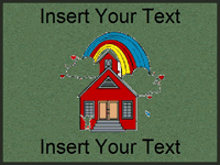 Custom School Floor Mat, Rainbow, 3' x 4'