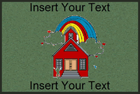 Custom School Floor Mat, Rainbow, 4' x 6'