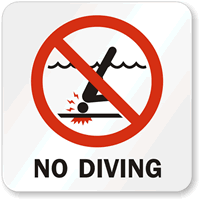 No Diving Pool Marker