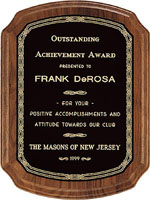 Custom Black Walnut Wooden Award Plaque