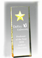 Etched Star Acrylic Award