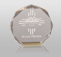 Octagon Acrylic Award