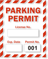 Parking Permit Static Cling Vinyl Decals