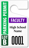 Plastic ToughTag™ for High School Parking Permits
