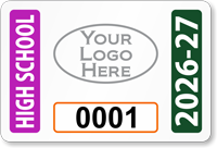 High School Window Decal 2 in. x 3 in.