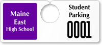 Plastic ToughTags™ Parking Permits, Horizontal