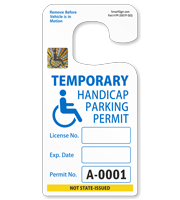 ToughTag™ Jumbo Rearview Mirror Hang Tag, Blue