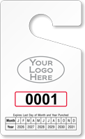 Punch Out Parking Permit Tag With Logo