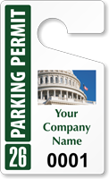 Plastic ToughTags™ for Patriotic Parking Permits