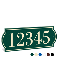 PermaCarve Sign Colonial Address Plaque - Five Numbers