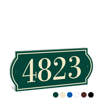 PermaCarve Sign Colonial Address Plaque - Four Numbers