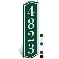 PermaCarve Sign Colonial Address Plaque - Four Numbers