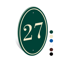 Vertical Oval Address Plaque