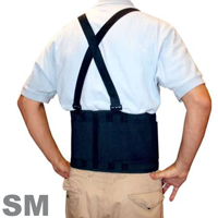 Back Support Belt with Tapered Abdominal Support Panels