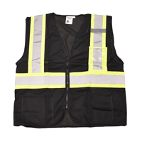 Non-Rated, Black Mesh Vest with Segmented Reflective Tape