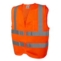 Type R, Class 2, Mesh Safety Vest with Zipper Closure