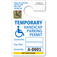 Handicapped Parking Permit ToughTag™ Blue