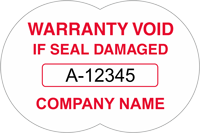 Warranty Void If Seal Damaged Label