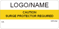 Caution  Surge Protector Required Label
