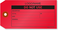 Custom Do Not Use Label [add name/logo]