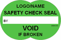 Safety Check Seal Void if Broken Label