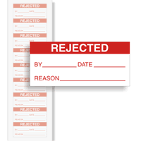 Calibration Labels Red On White