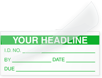 Custom Self Laminating Write On Calibration QC Headline Label