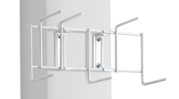 10" Sanitation Rack, Six 2" Hooks