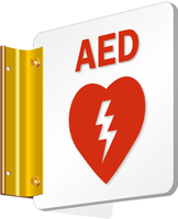 AED Automated External Defibrillator Sign