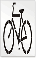 Bike Trail Symbol Stencil