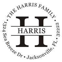 Custom Round Letter Address Self Inking Stamp