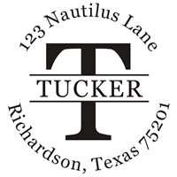 Personalized Round Letter Address Self Inking Stamp