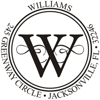 Custom Decorative Round Monogram Address Stamp Self Inking
