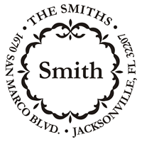 Custom Round Decor Address Self Inking Stamp