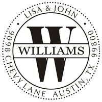 Custom Williams Round Self Inking Address Stamp